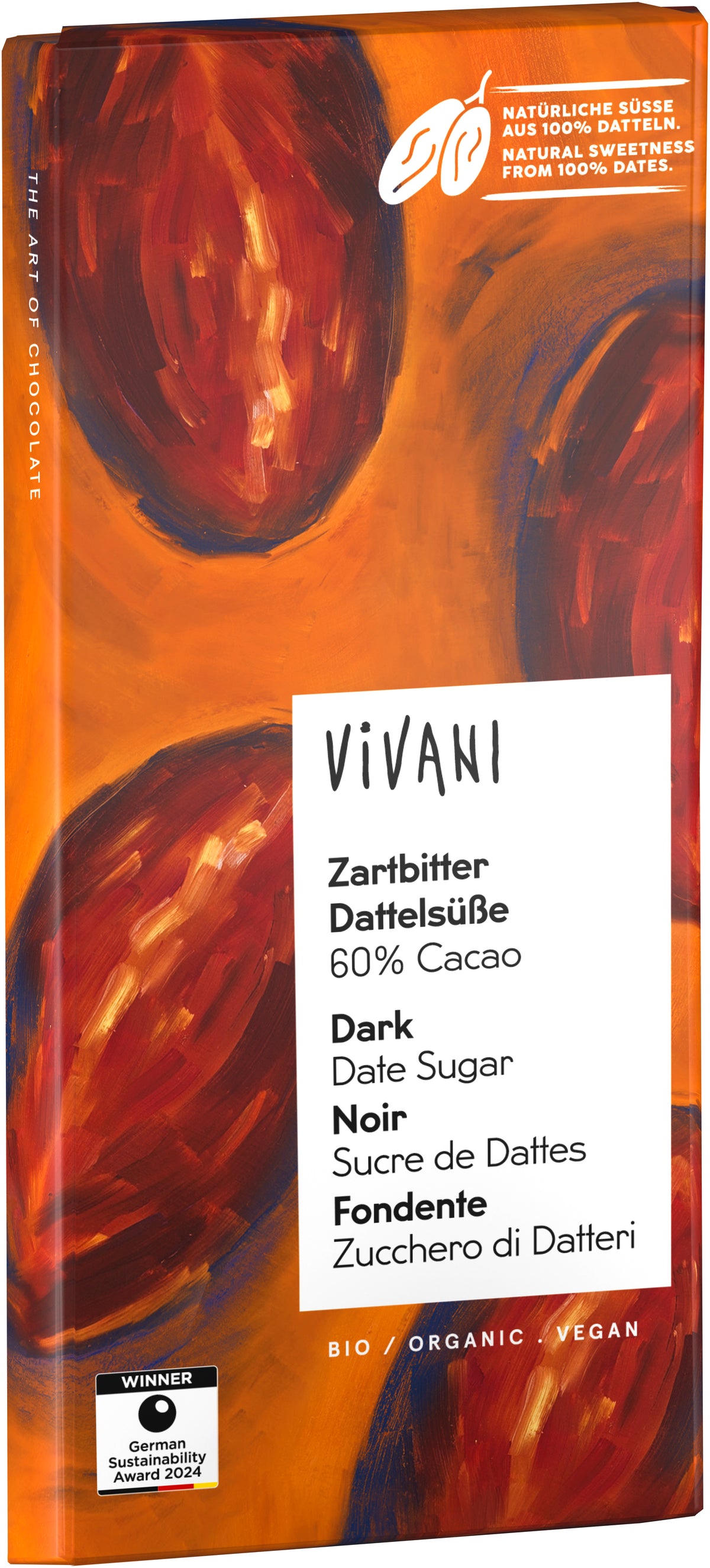 Zartbitter Dattelsüße 60% Cacao 80 g