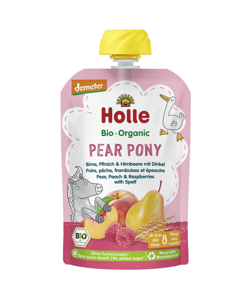 Pouchy Pear Pony demeter Birne,Pfirsich,Himb.+Dink 100 g