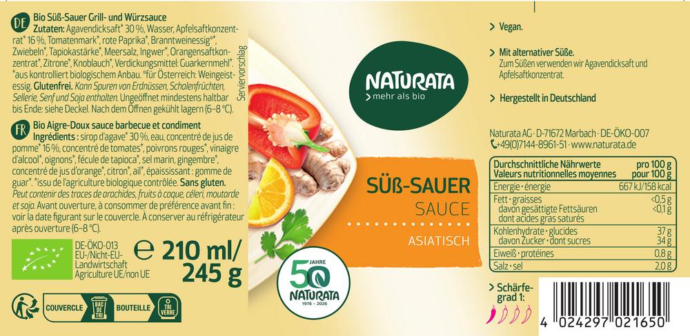 Süß Sauer Sauce 210 ml