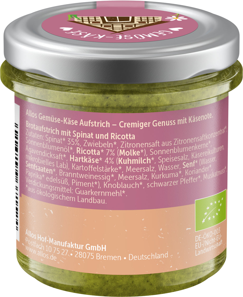 Aufstrich Spinat-Ricotta 135 g