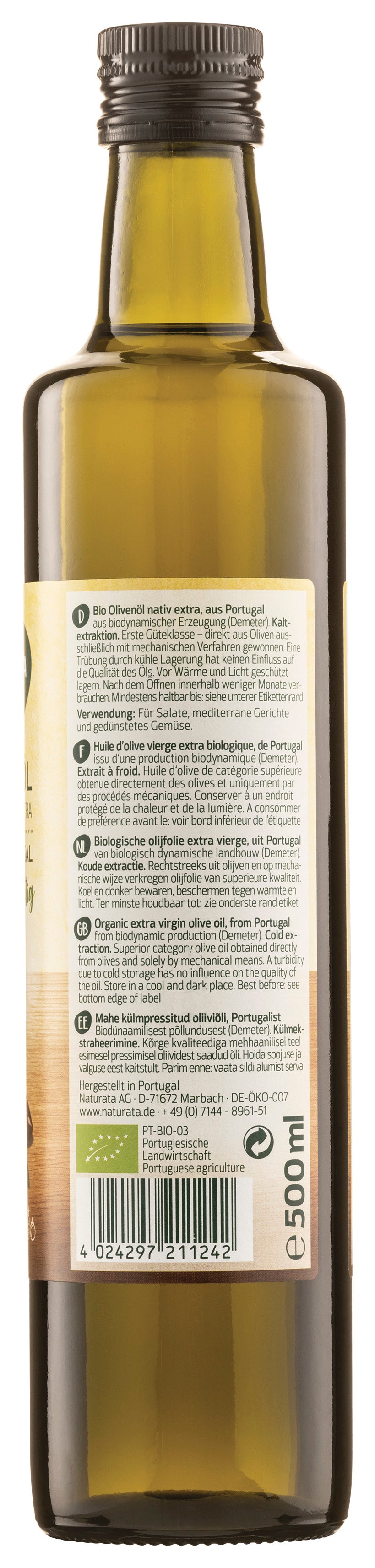 Olivenöl Portugal Risca Grande demeter nativ extra 500 ml