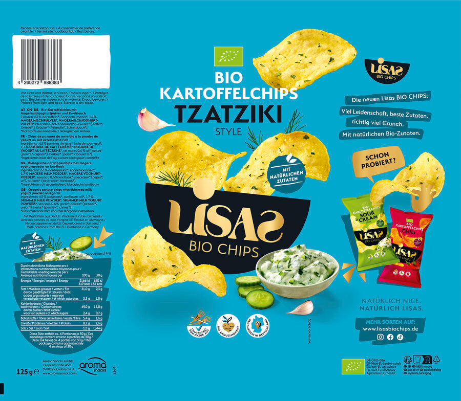 Kartoffelchips Tzatziki Style 125 g