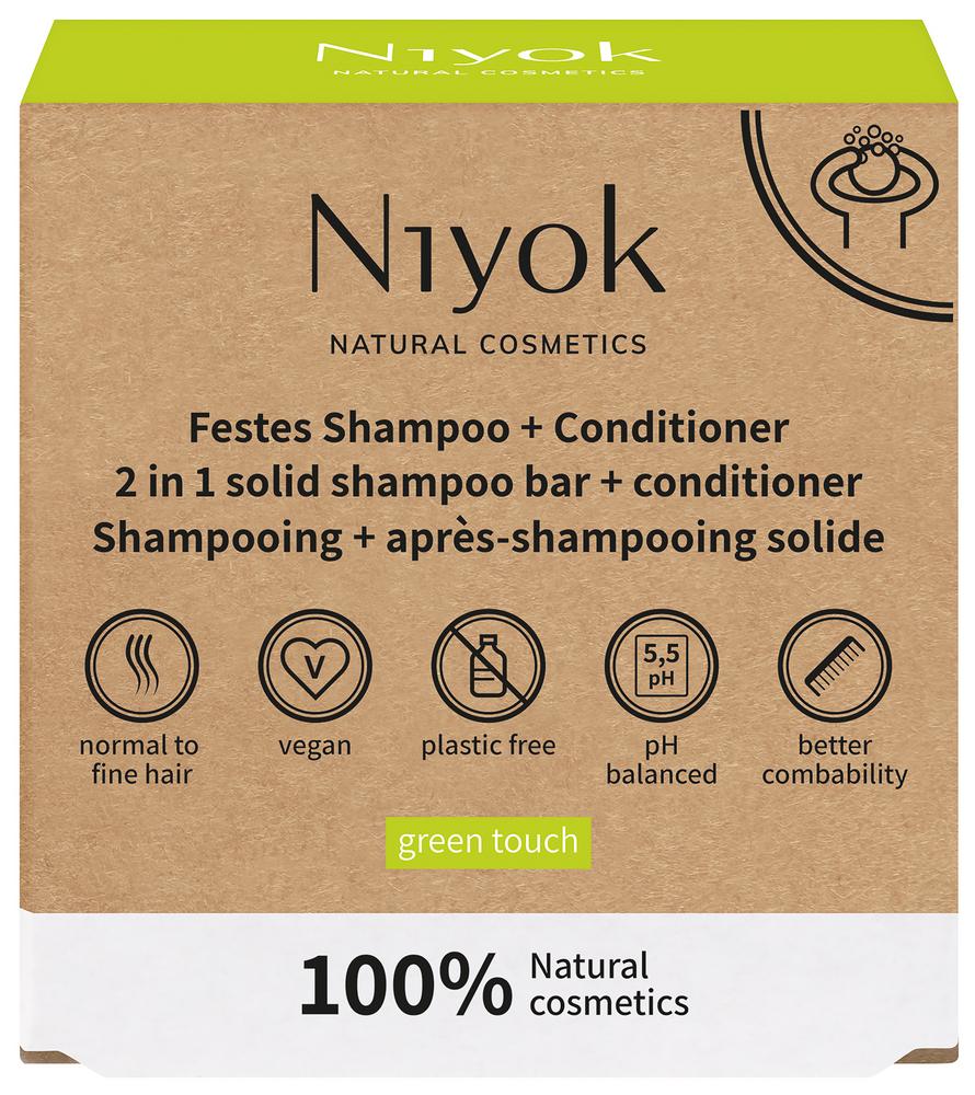 2in1 festes Shampoo & Conditioner Green Touch 80 g