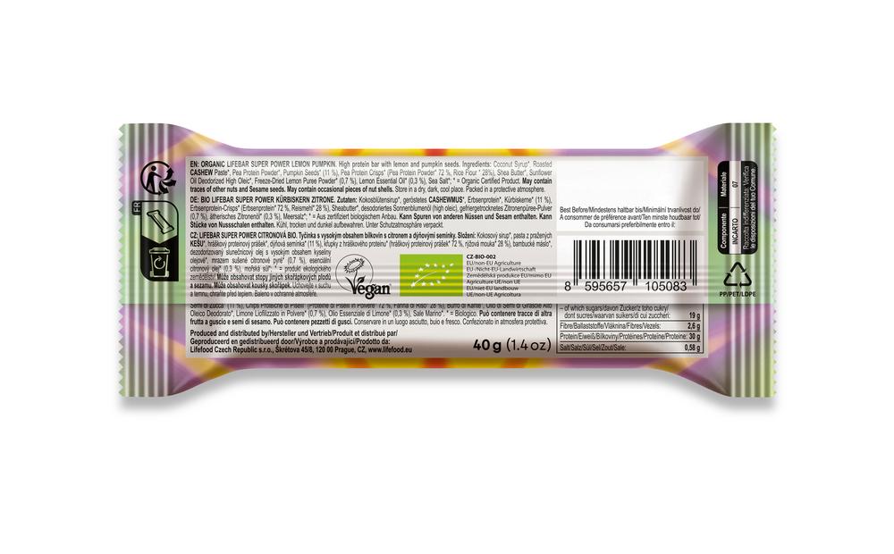 Lifebar Super Power Kürbiskern Zitrone 40 g