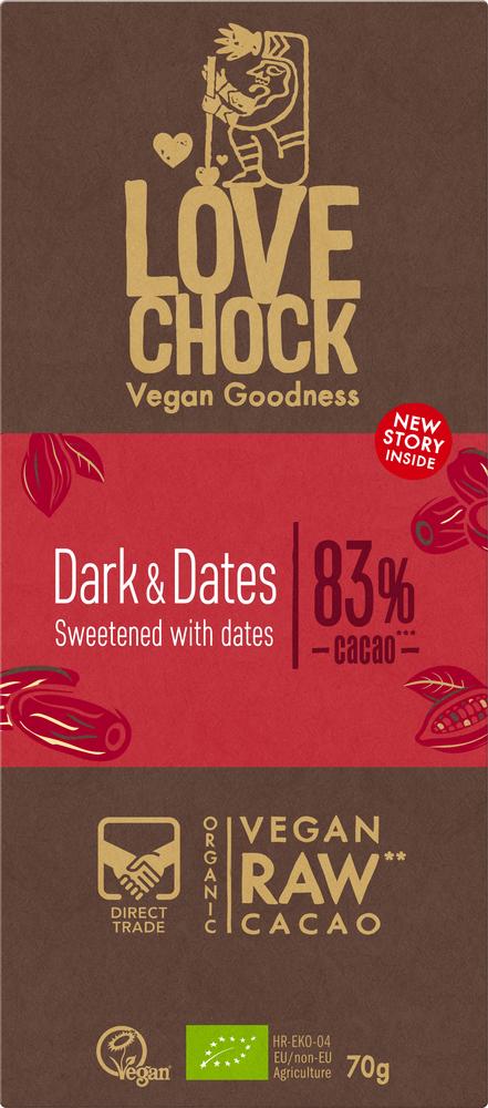 Dark & Dates Tafel Lovechock 70 g