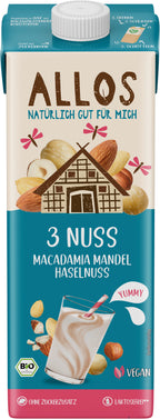 3 Nuss Macadamia Mandel Haselnuss Drink 1 l
