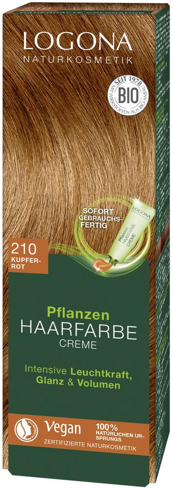 Pflanzen Haarfarbe Creme 210 kupferrot 150 ml
