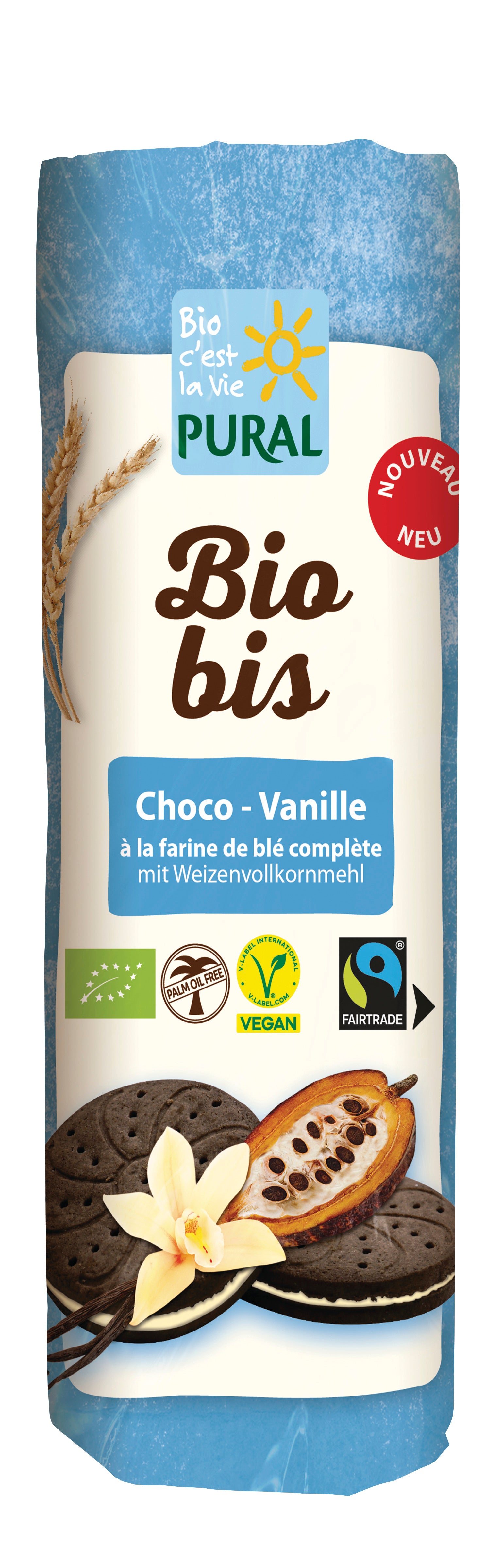 Biobis Choco-Vanille Weizen Kakao Doppelkeks palmö 320 g