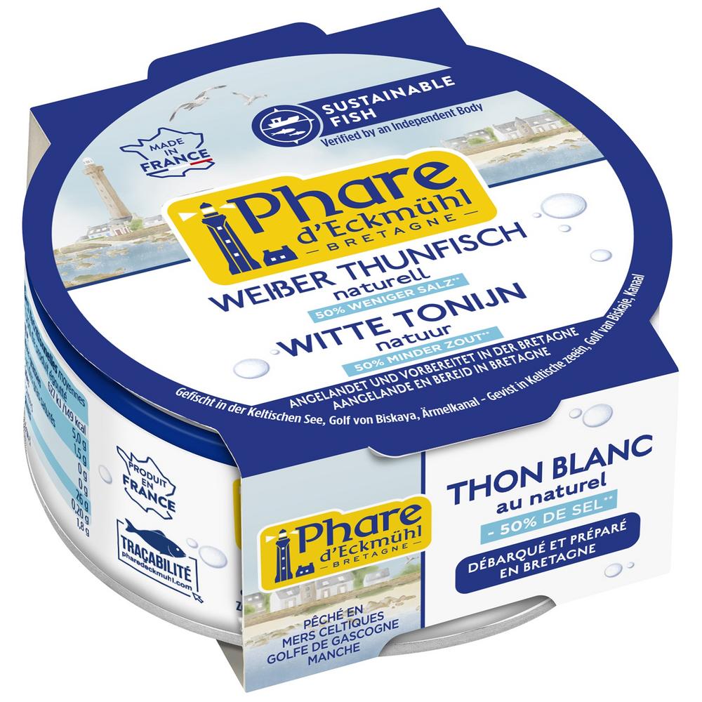 Thunfisch weiß naturell - 50% weniger Salz 160 g