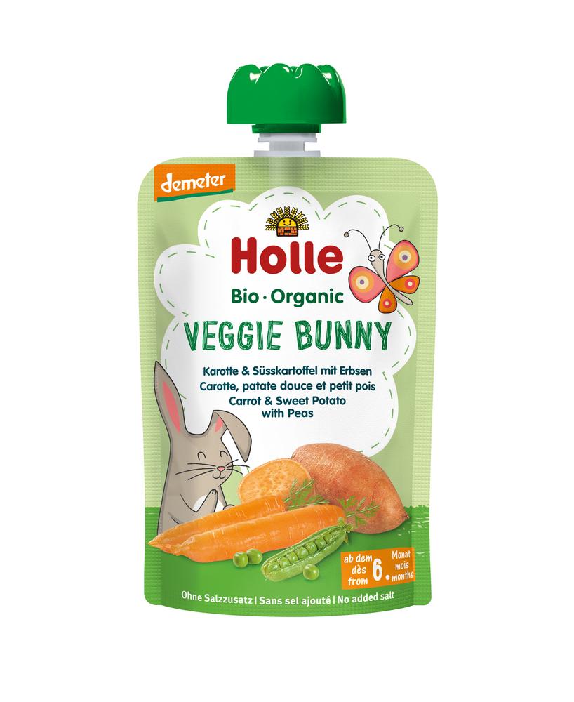 Pouchy Veggie Bunny demeter Karotte,Süßkartof.,Erb 100 g