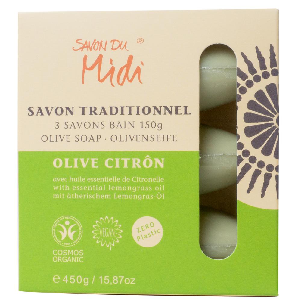 Olivenseife Olive-Citron in Papier-Box 450 g
