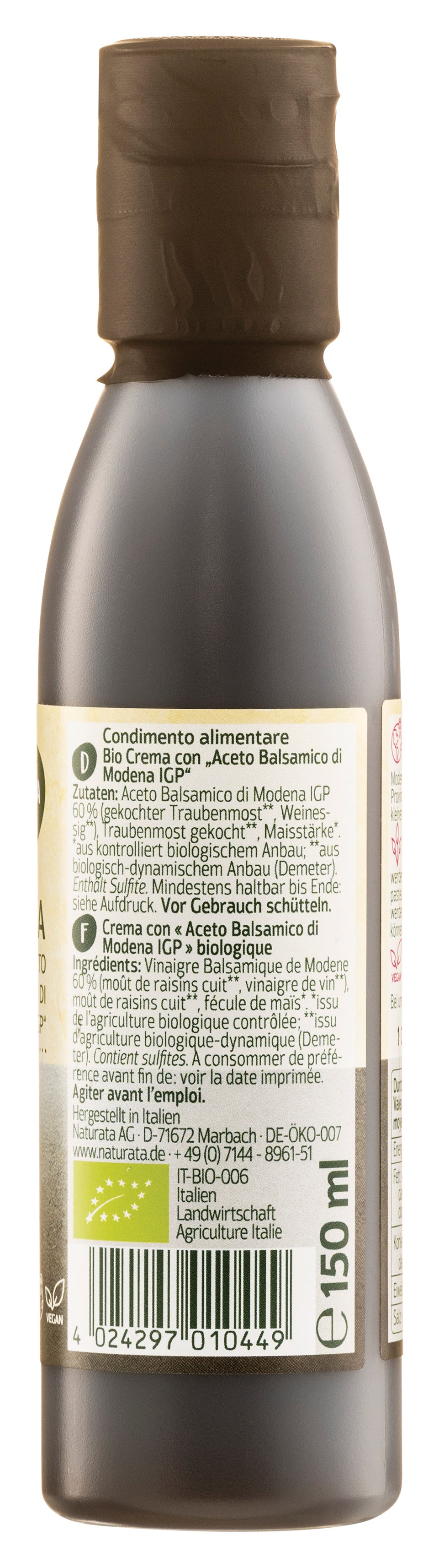 Crema di Balsamico  demeter 150 ml
