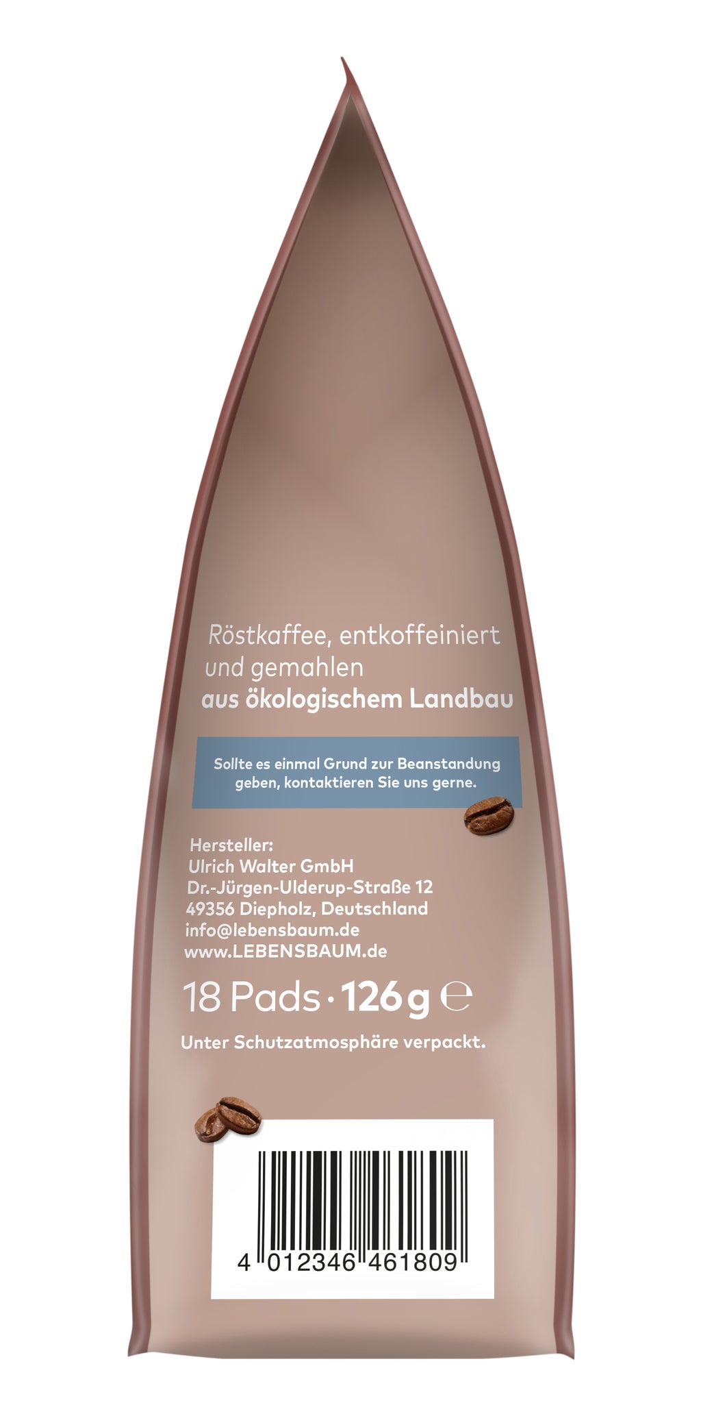 Pads Gourmet Caffe Crema entkoffeiniert 126 g