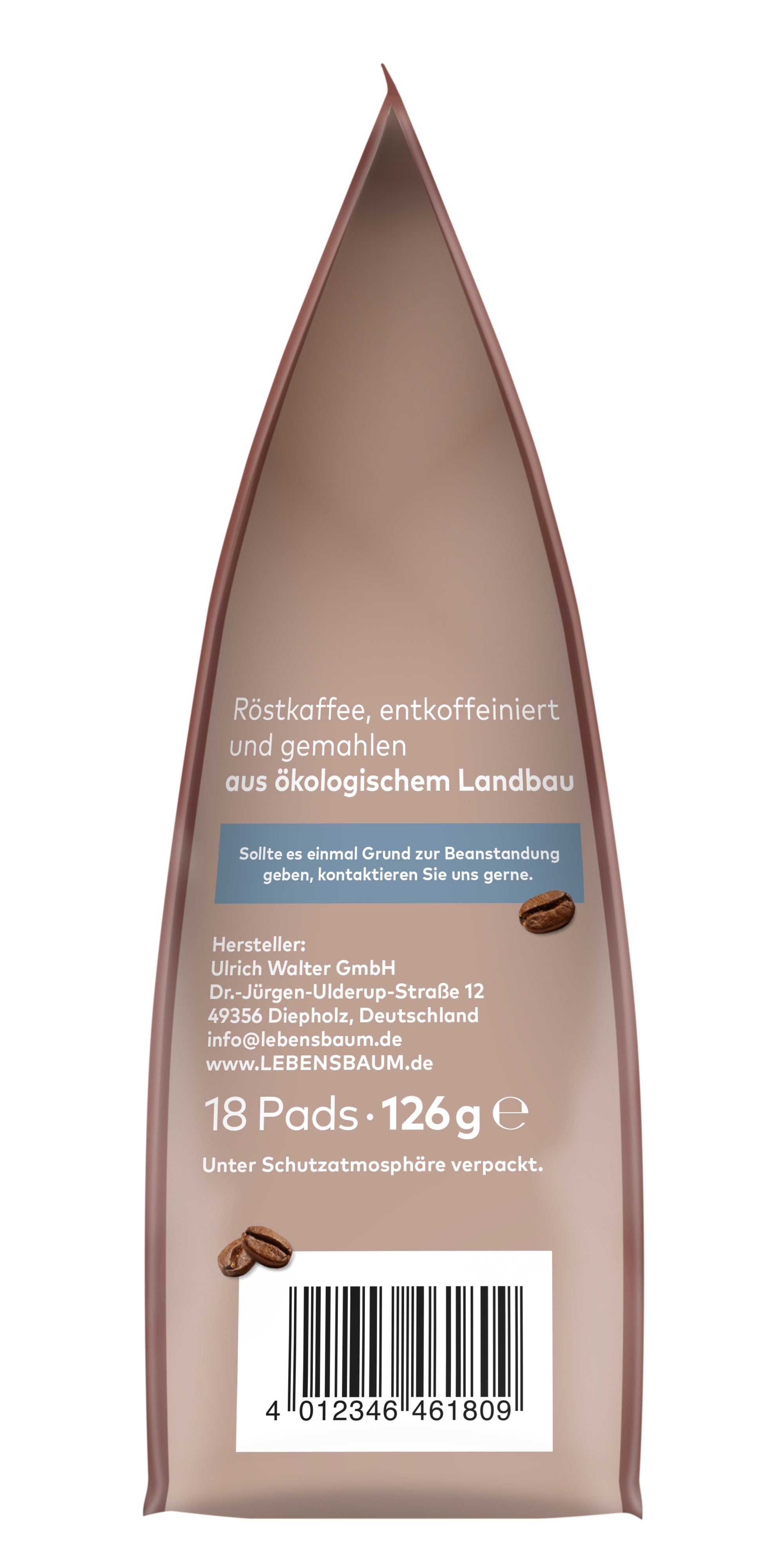 Pads Gourmet Caffe Crema entkoffeiniert 126 g