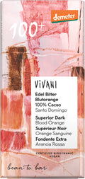 Edel Bitter Blutorange Schokoalde 100% Cacao demet 90 g