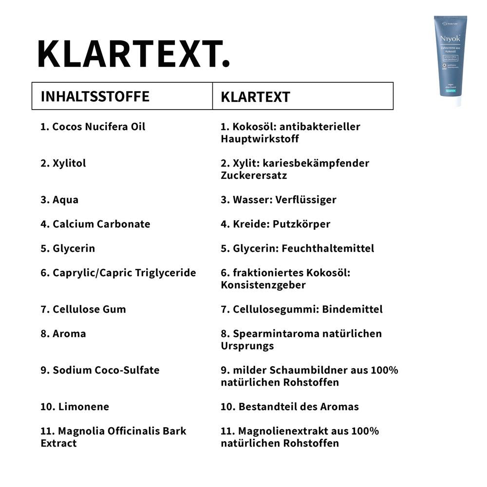 Zahncreme aus Bio-Kokosöl Spearmint 75 ml