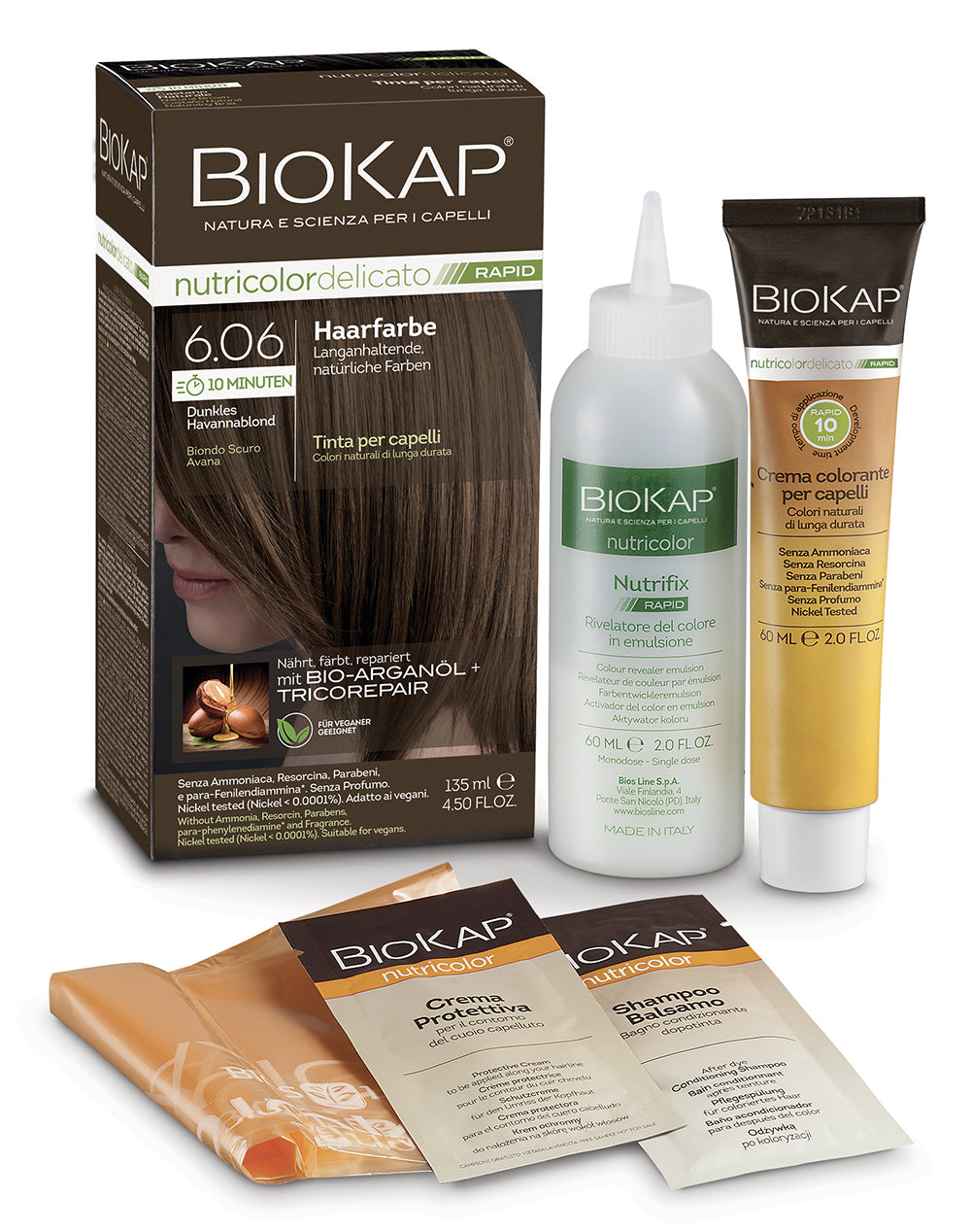 Haarfarbe Rapid 6.06 Dunkles Havannablond 135 ml