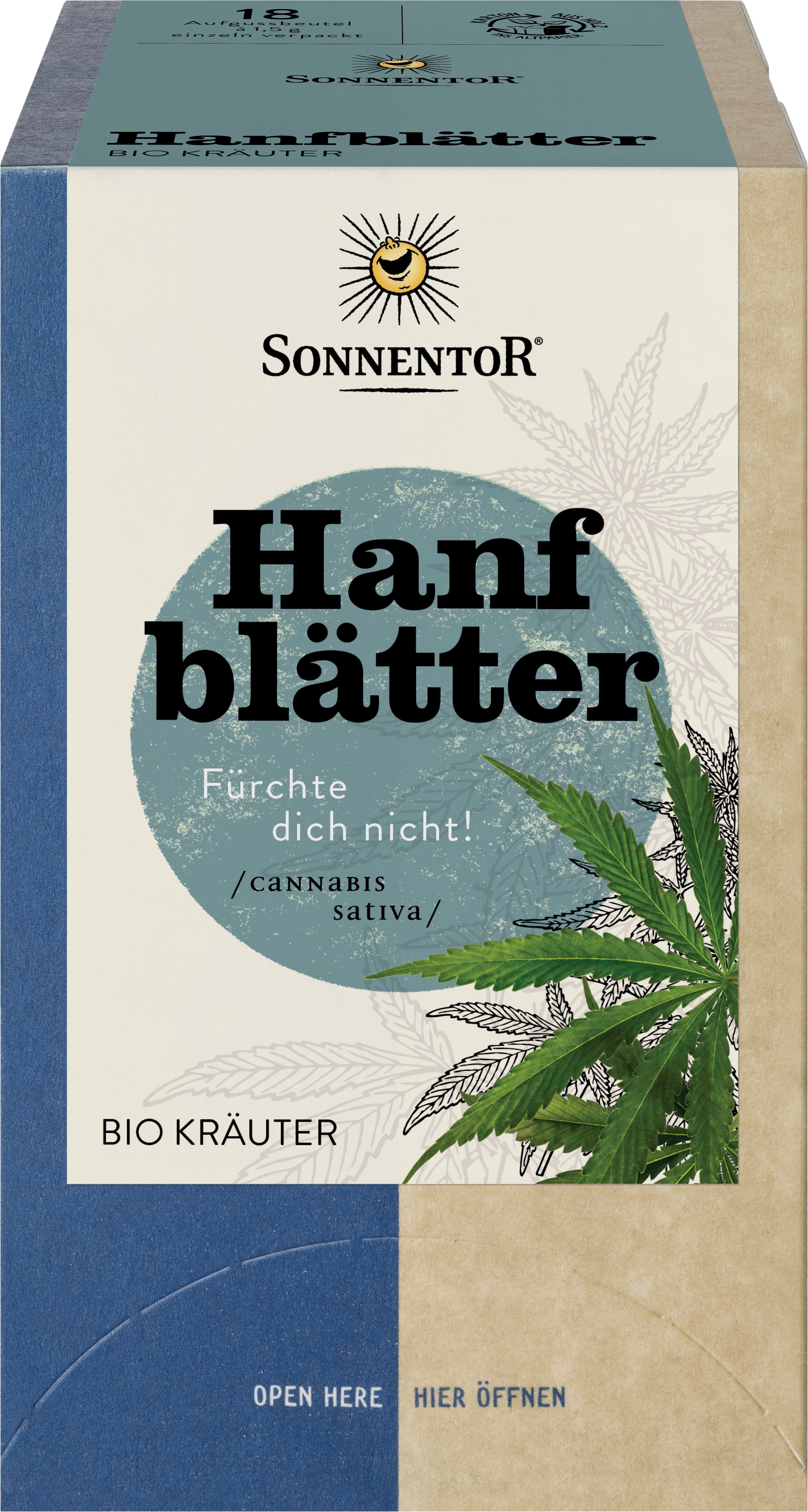 Hanfblätter Tee Doppelkammerbeutel 27 g