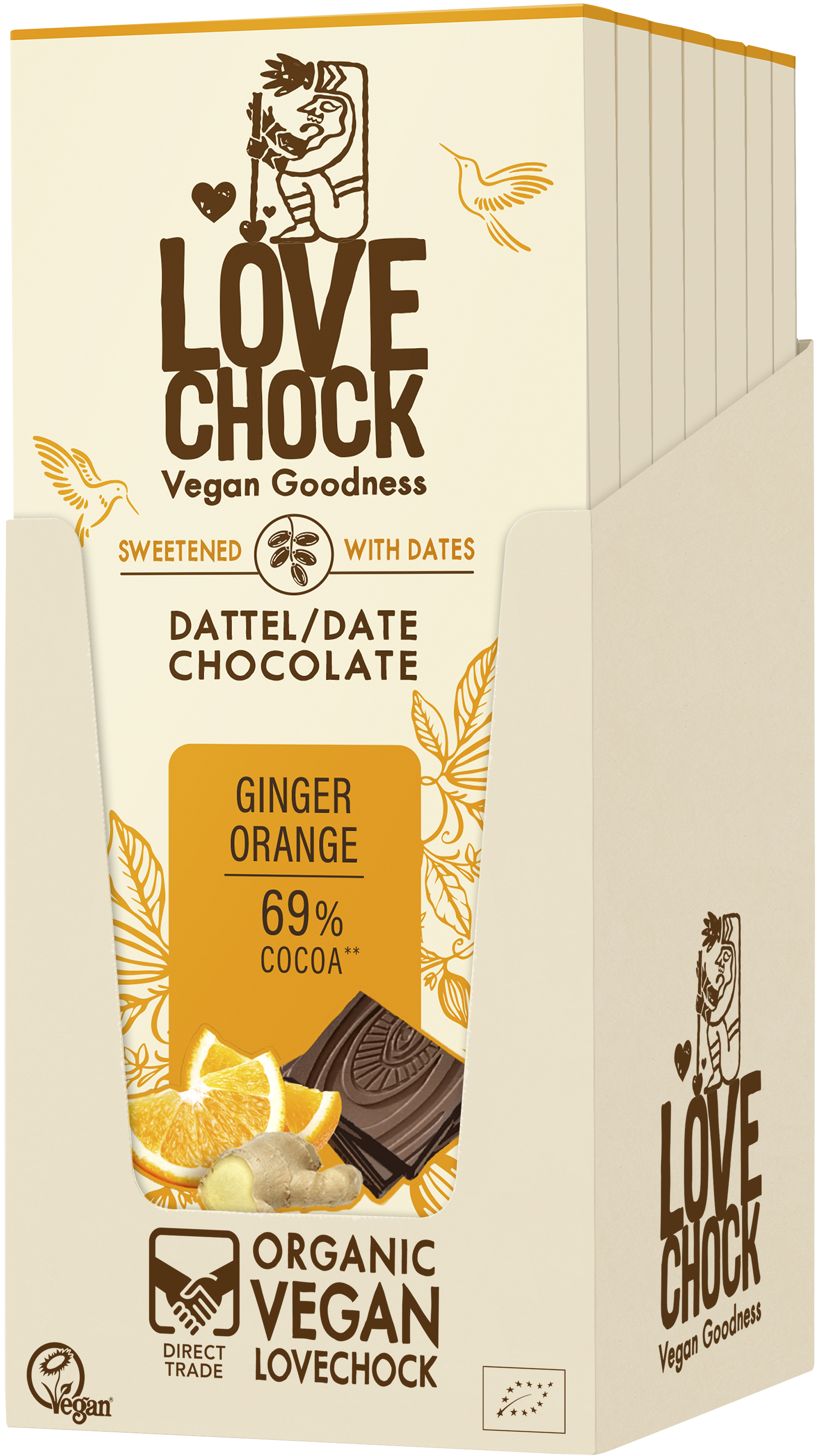 Ginger Orange 69% Kakao - sweetened with dates 70 g