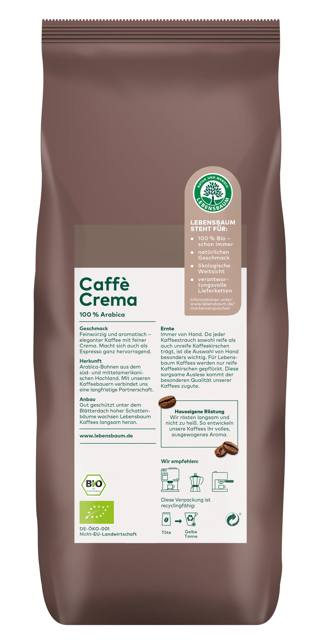Caffe Crema Solea ganze Bohne 1 kg