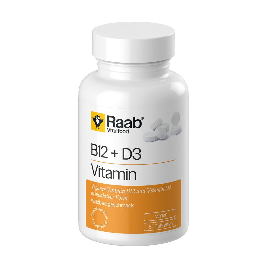 Vitamin B12 & D3 Lutschtabletten Waldbeere 60 Stk