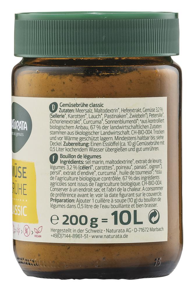 Gemüsebrühe classic Glas 200 g