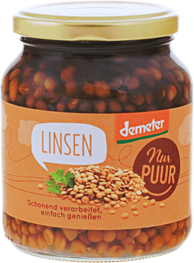 Linsen demeter im Glas 360 g