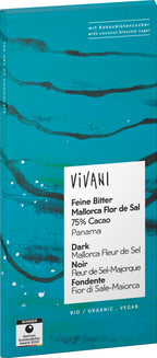 Feine Bitter Mallorca Flor de Sal 75% Cacao Panama 80 g