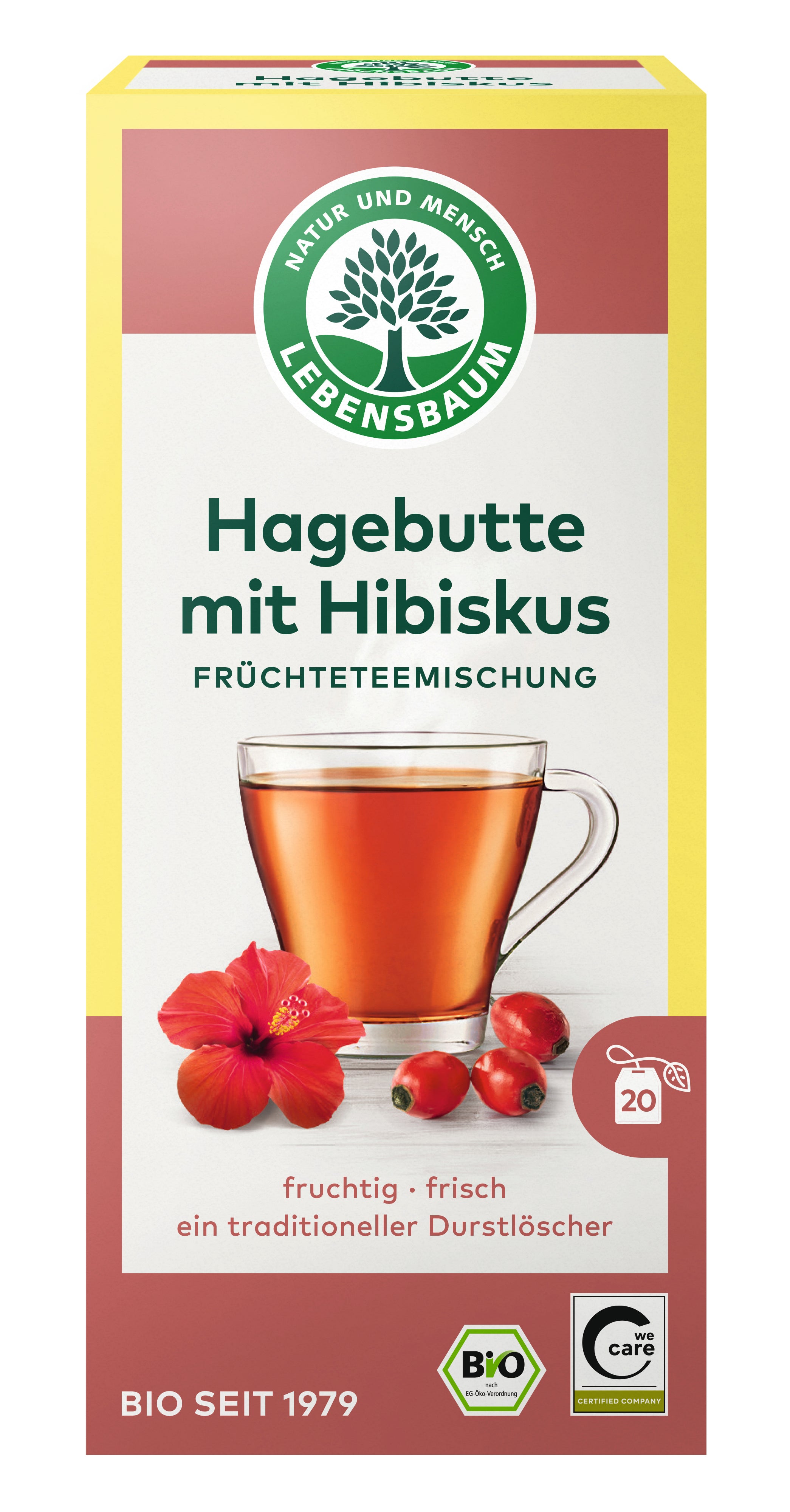 Hagebutte mit Hibiskus Früchtetee 50 g