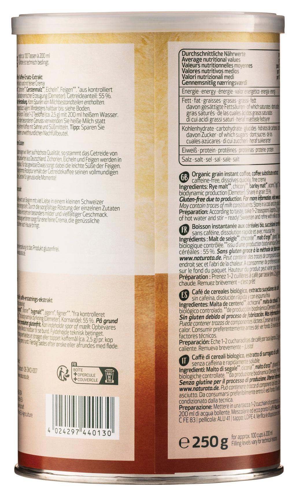 Getreidekaffee Instant demeter 250 g
