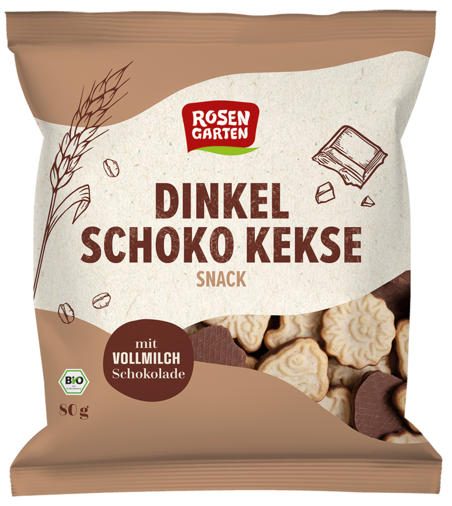 Dinkel Schoko Kekse Snack 80 g