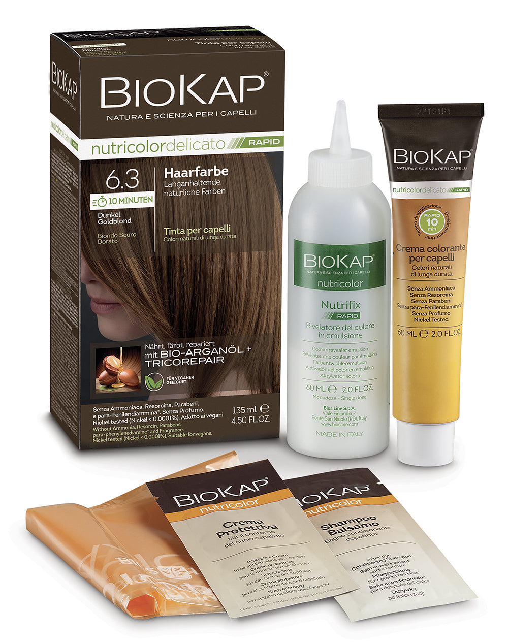 Haarfarbe Rapid 6.3 Dunkles Goldblond 135 ml