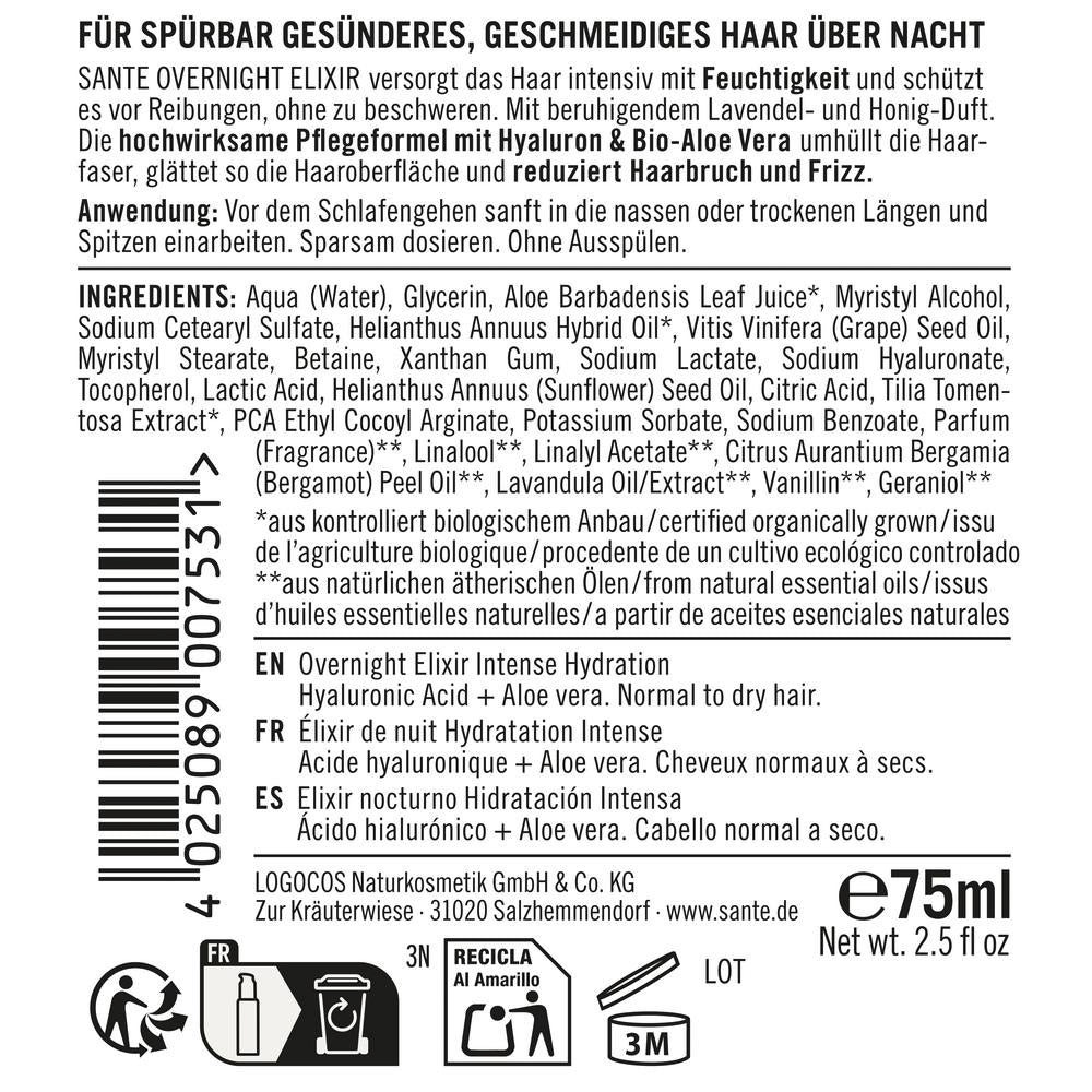 Overnight Elixir Intense Hydration 75 ml