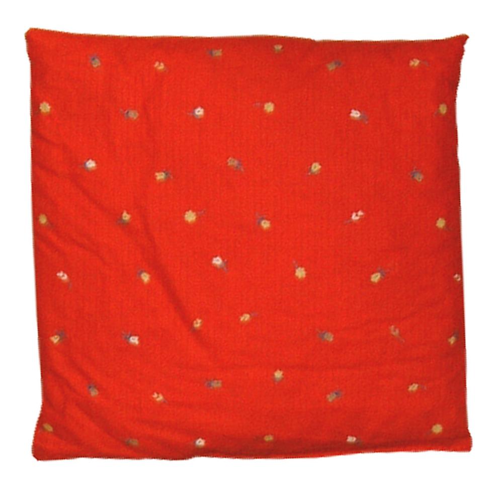 Kirschkernkissen rot mit Blümchen 24x24 cm 24x24