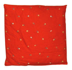 Kirschkernkissen rot mit Blümchen 24x24 cm 24x24