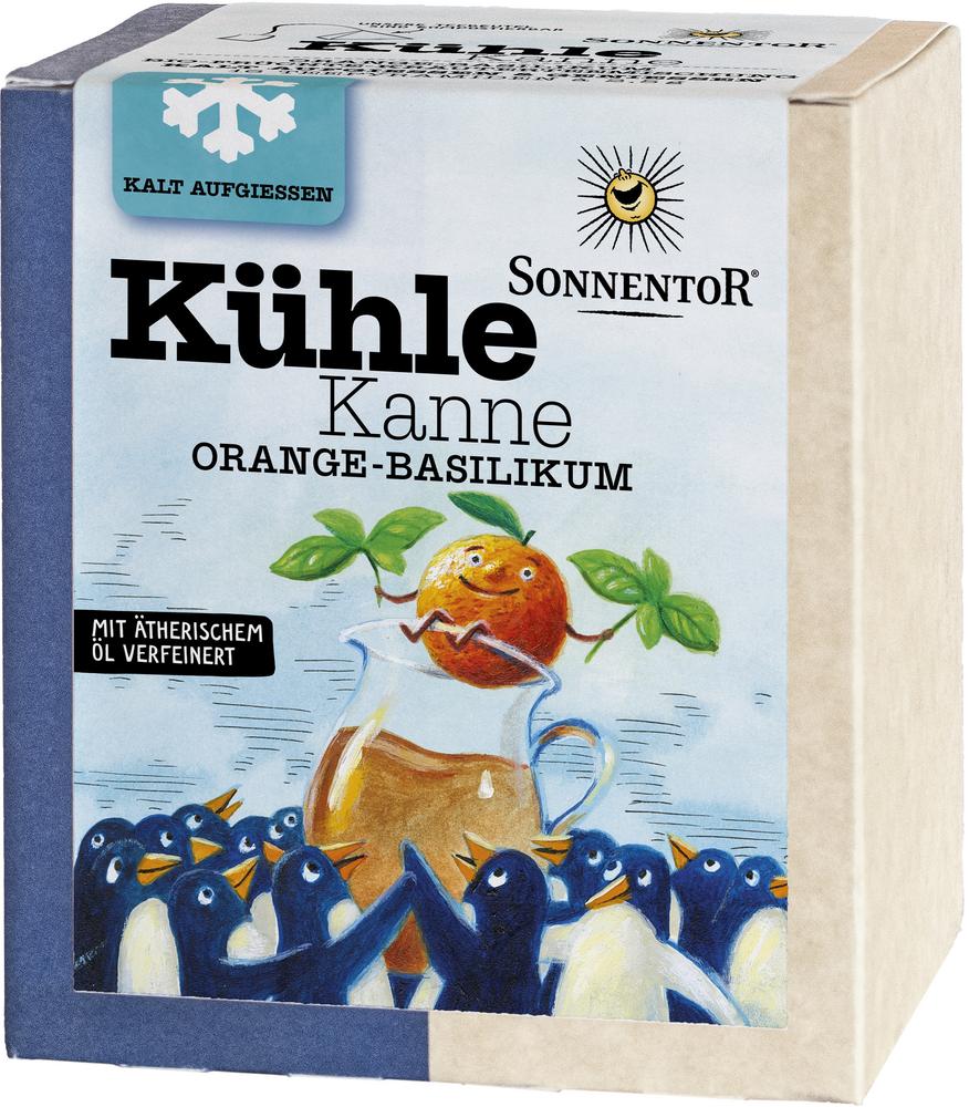 Kühle Kanne Orange-Basilikum Tee Pyramidenbeutel 40 g