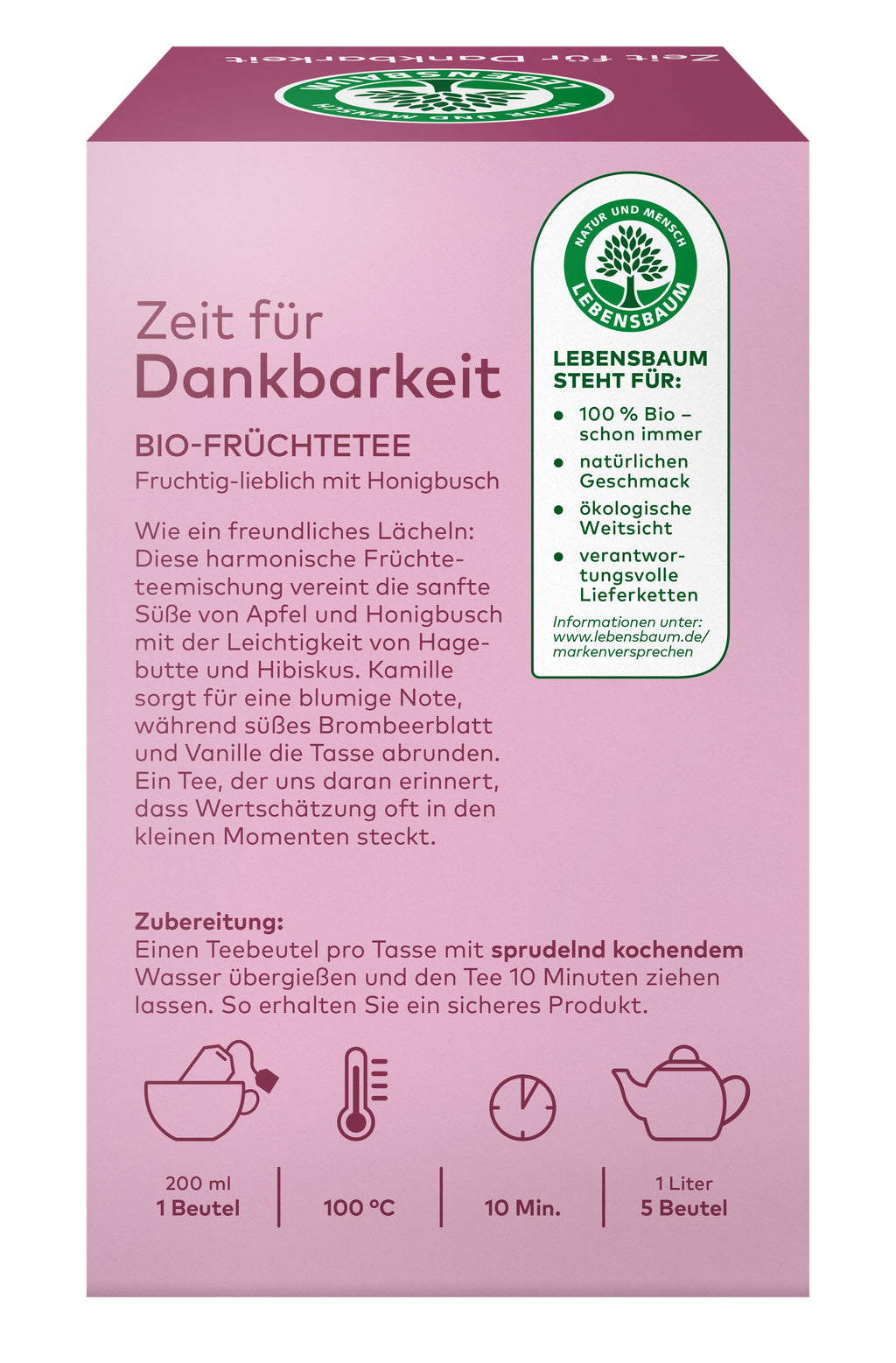 Zeit für Dankbarkeit Früchtetee 40 g