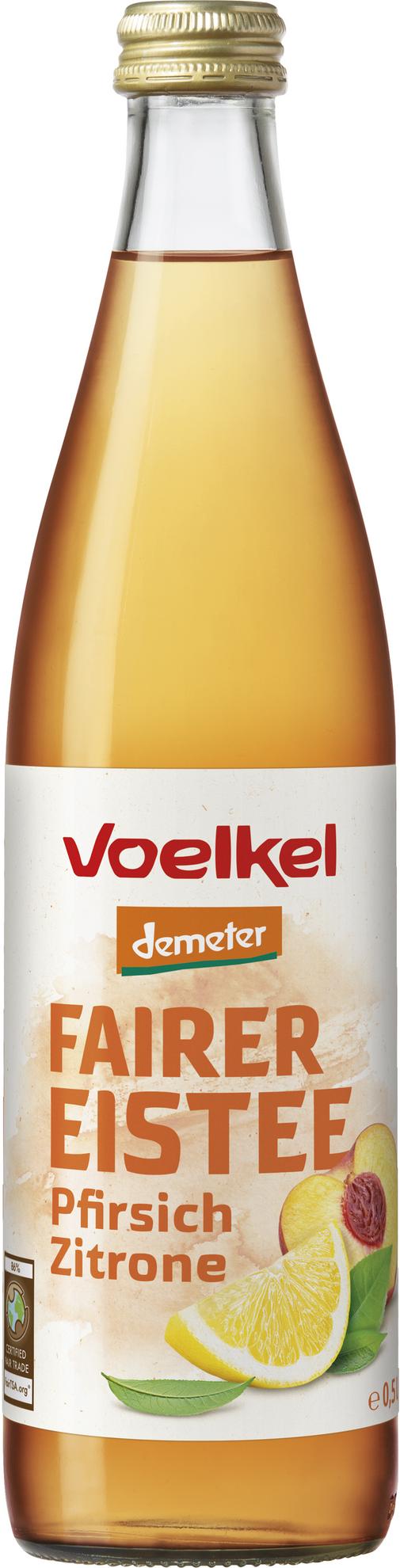 Fairer Eistee Pfirsich Zitrone demeter 500 ml