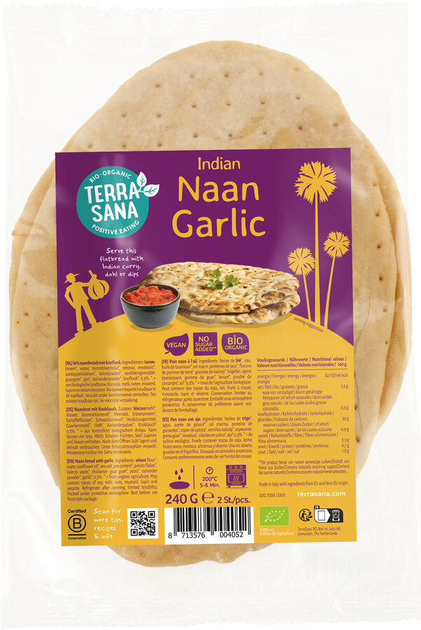 Indisches Naan Knoblauch 240 g