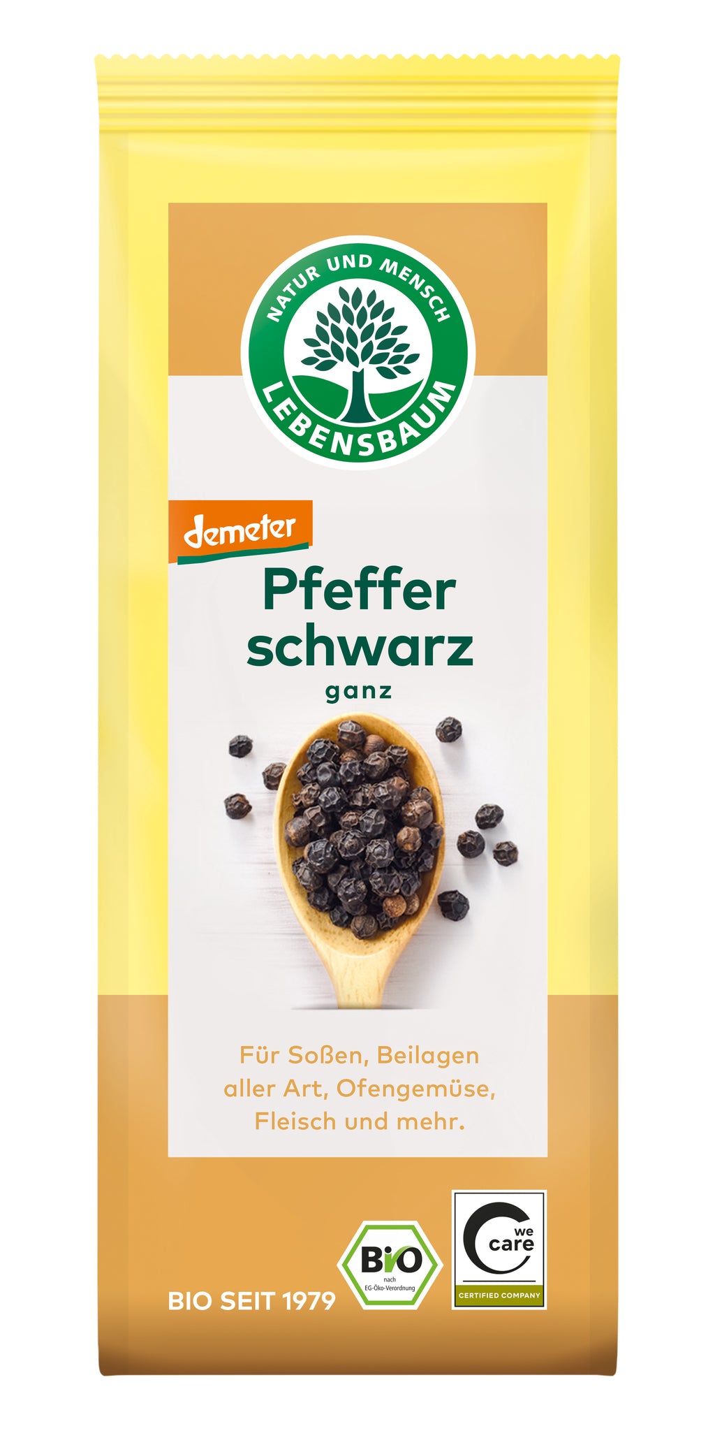 Pfeffer  schwarz, ganz  demeter 50 g