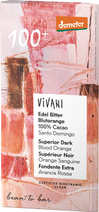 Edel Bitter Blutorange Schokoalde 100% Cacao demet 90 g