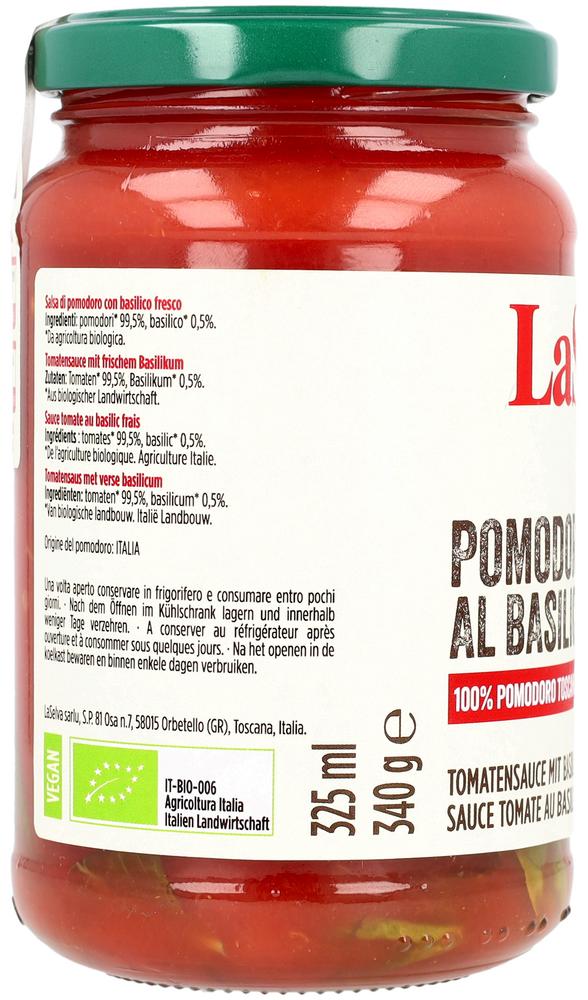 Tomate natur mit Basilikum Stücke 340 g