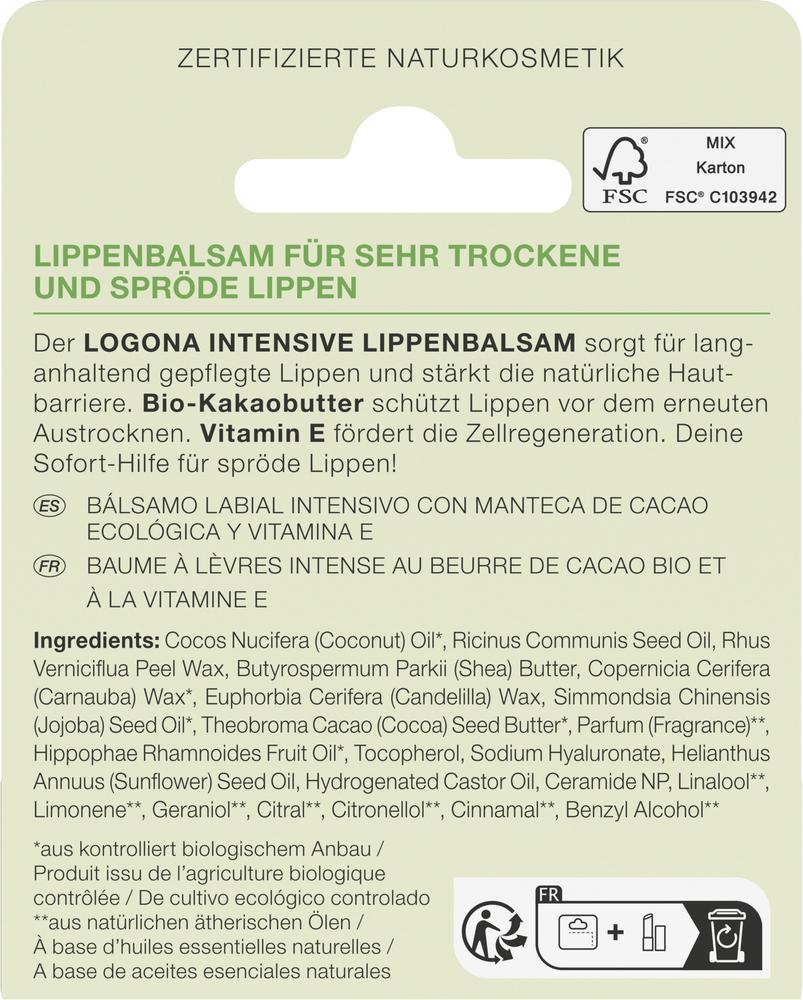 Intensiver Lippenbalsam Kakaobutter + Vitamin E 4,6 g