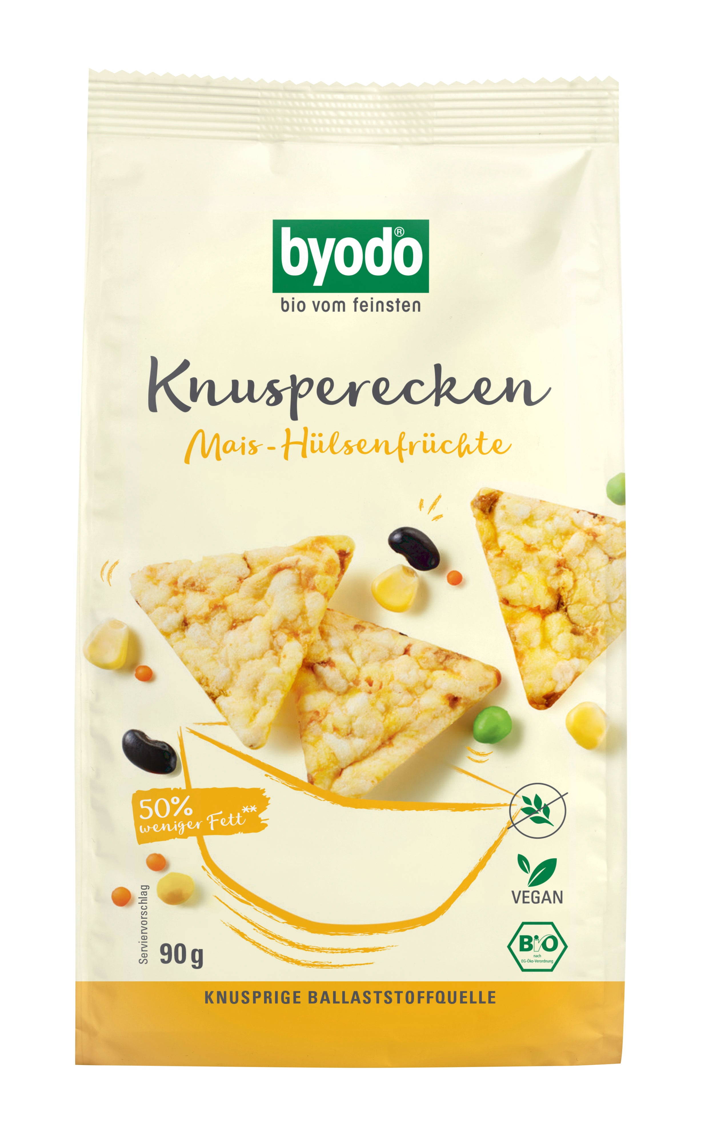 Knusperecken Mais Hülsenfrüchte 90 g