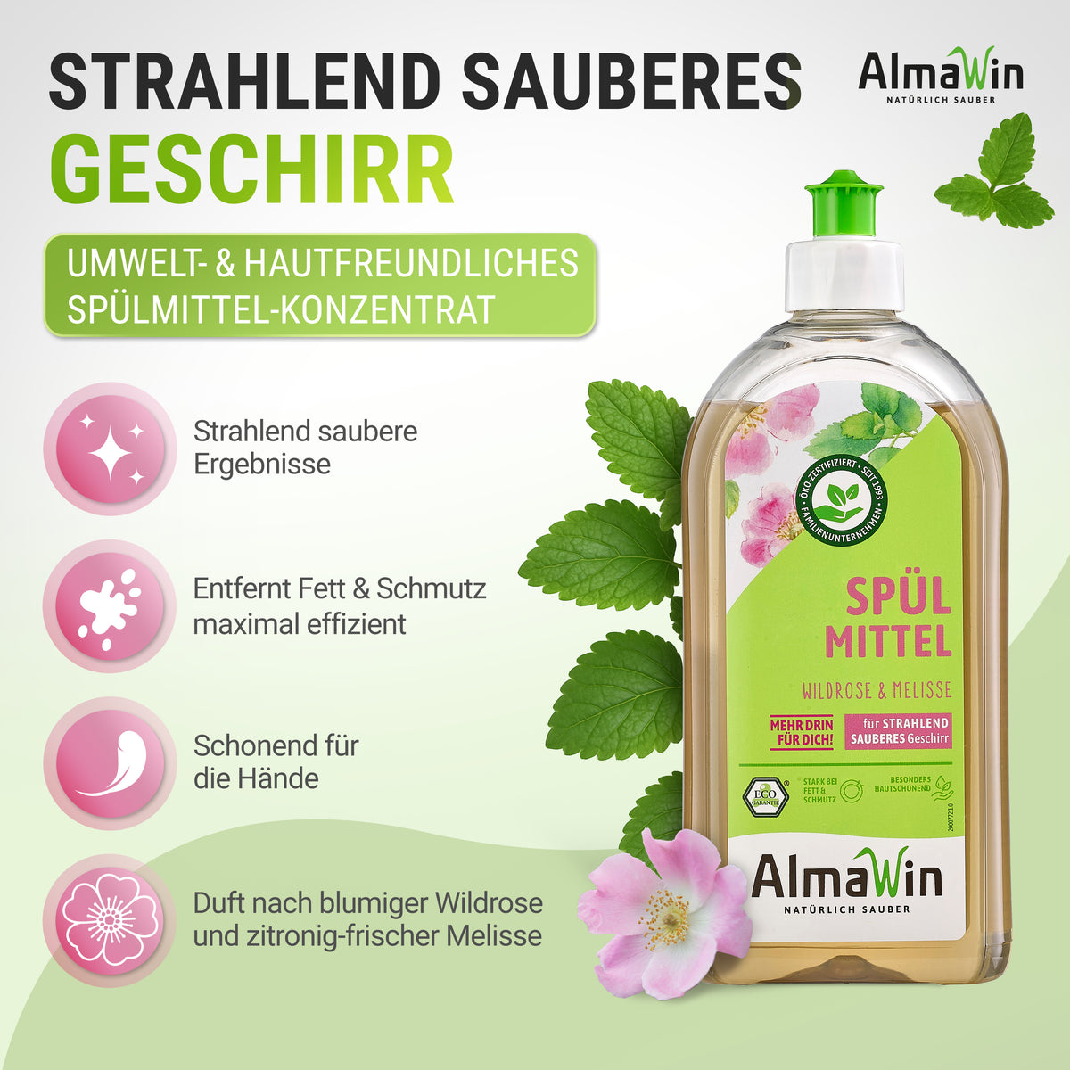 Spülmittel Wildrose Melisse 500 ml