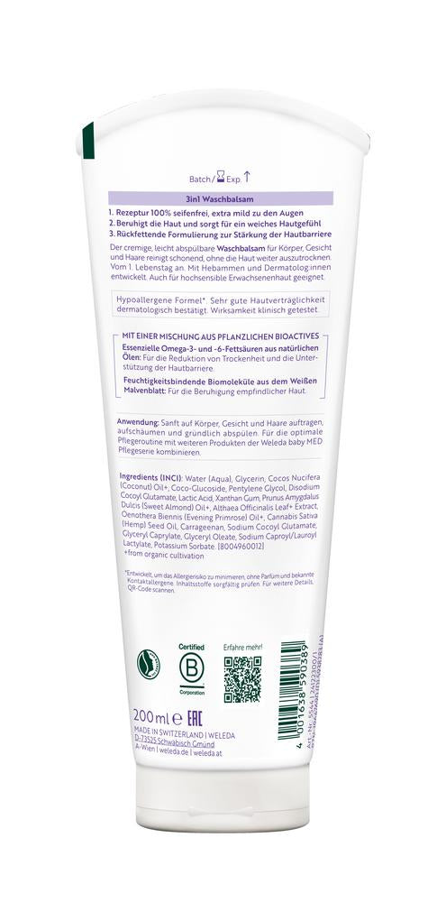 Med 3in1 Waschbalsam Weiße Malve 200 ml
