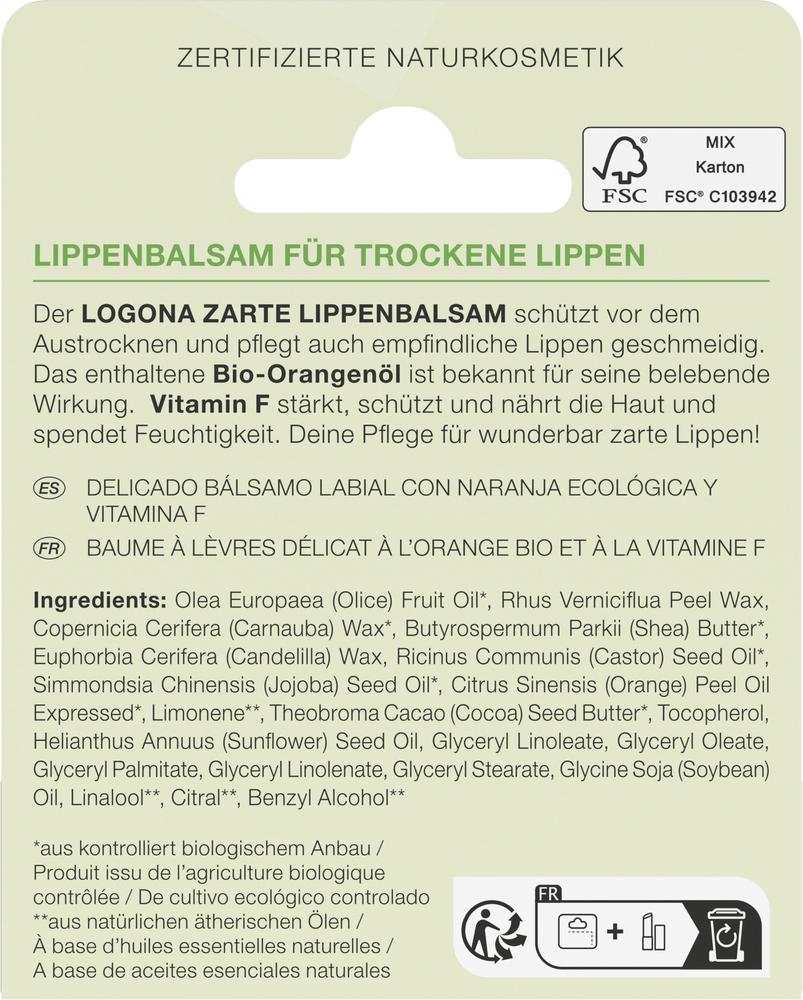 Zarter Lippenbalsam Orange + Vitamin F 4,6 g