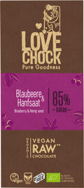Lovechock Tafel Blaubeere & Hanfsaat 70 g