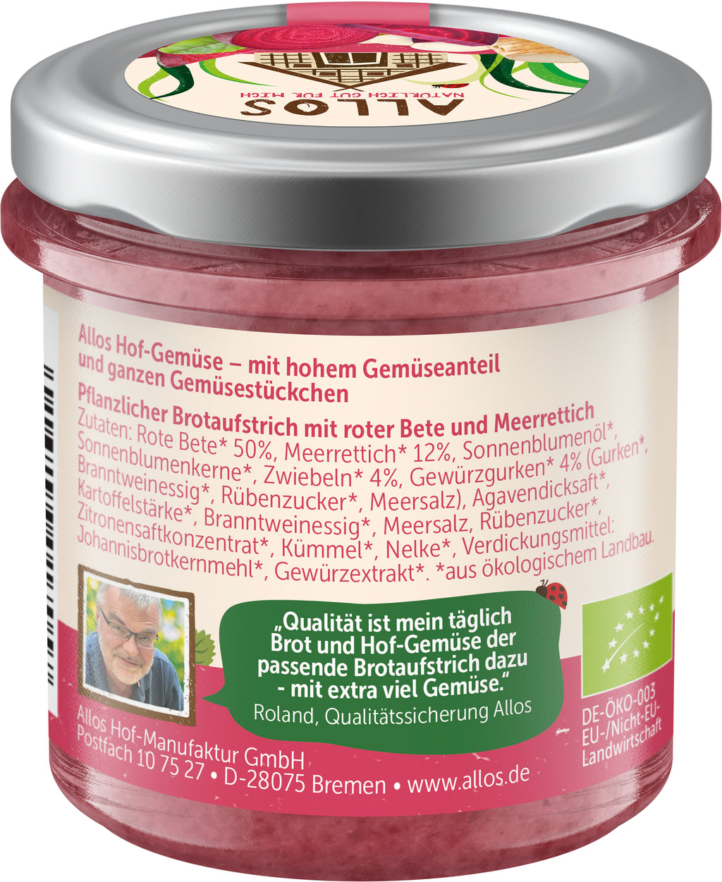 Hofgemüse Rolands Rote Bete Meerrettich 135 g