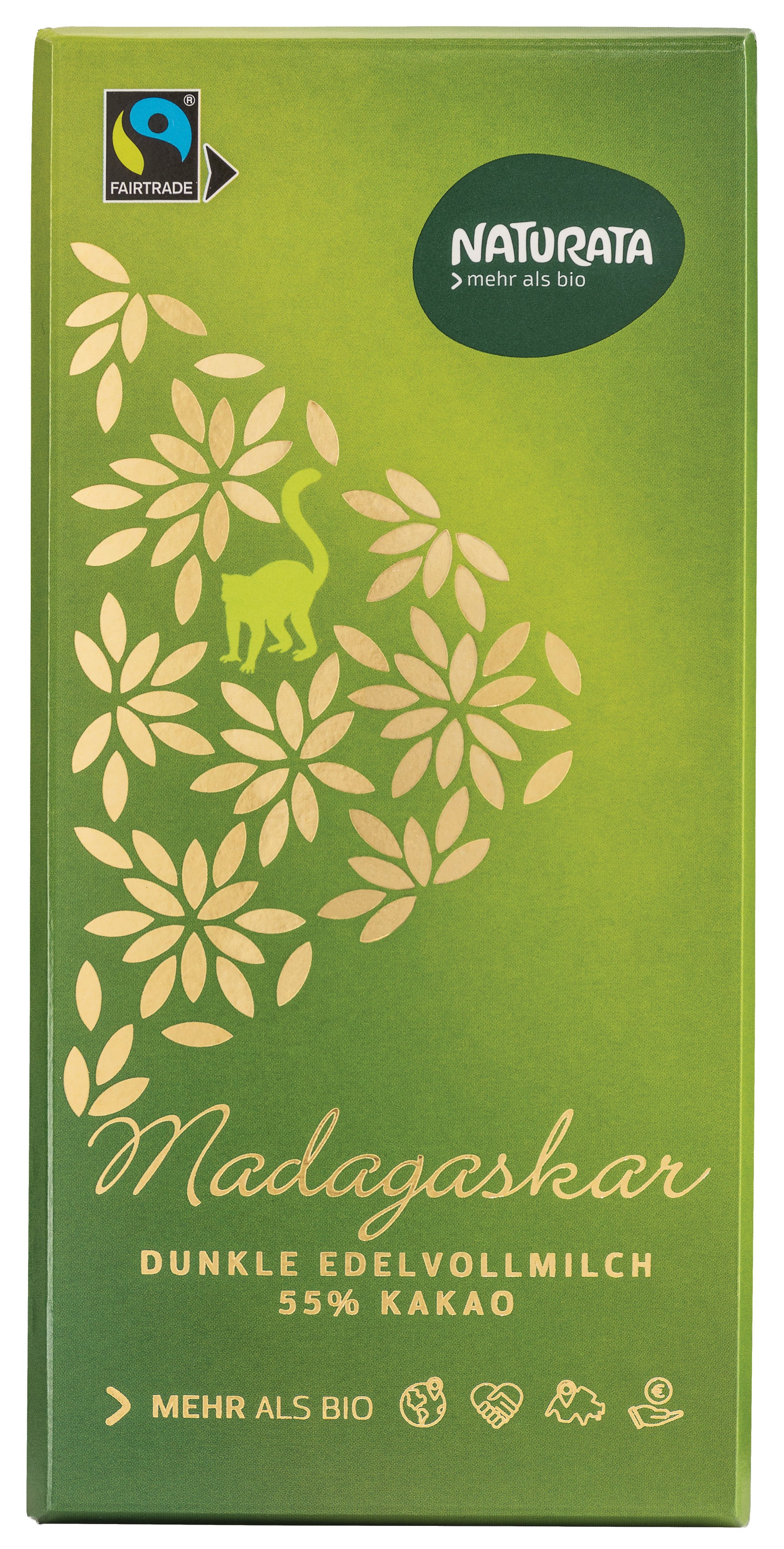 Madagaskar Dunkle Edel-VM-Schokolade 55% Kakao 100 g